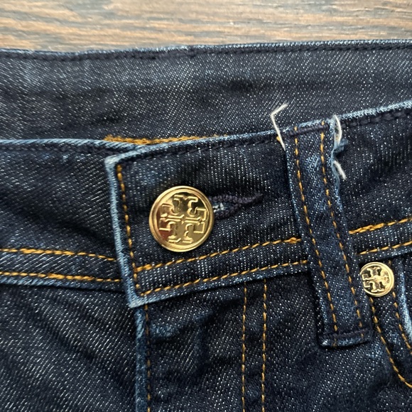 Tory Burch Blue Straight Leg Jeans - Picture 2 of 5